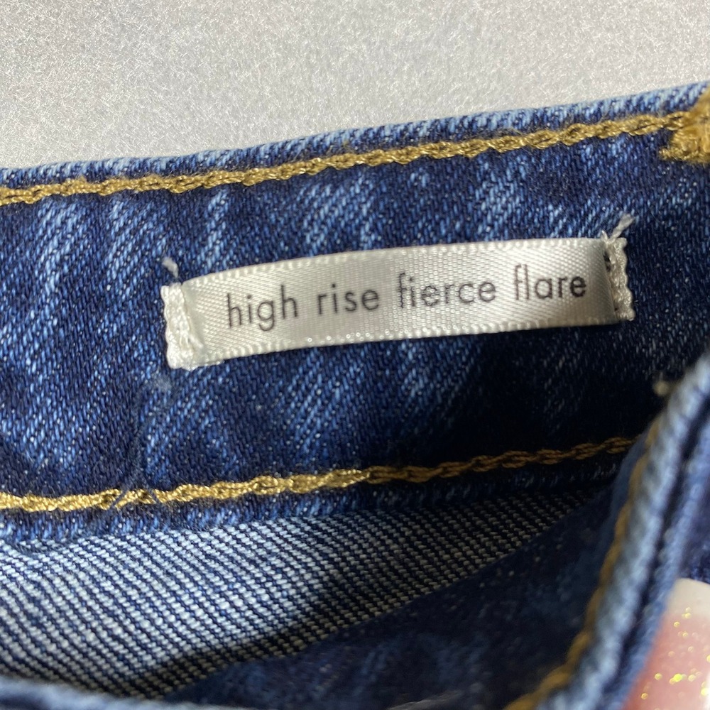 Wrangler High Rise Fierce Flare Jeans Womens 2x30 Blue Denim Retro Western 70s - Picture 6 of 13